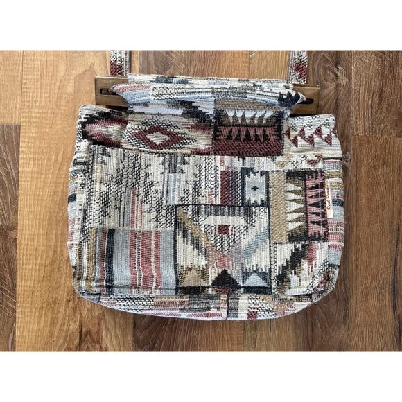 VTG Toby Weston Tapestry Everything Tote Handbag Shoulder Bag Purse Aztec Motif - Picture 3 of 6